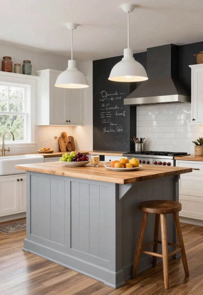 15 Breakfast Bar Kitchen Island Ideas That Bring People Together - 3. Farmhouse Flair with Shiplap 1
