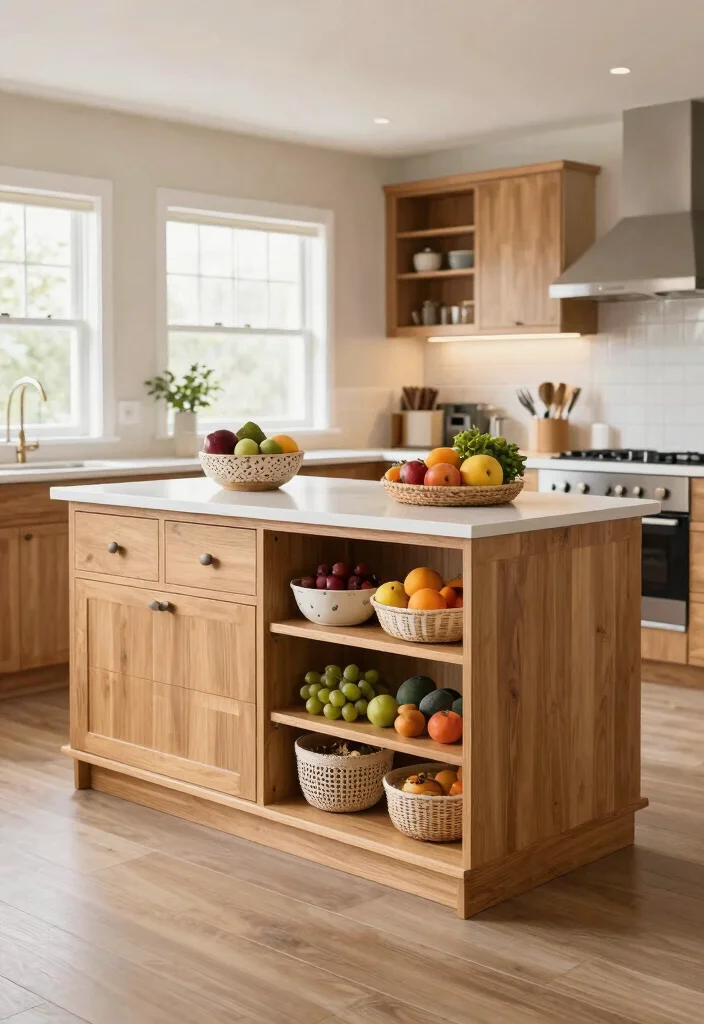 15 Breakfast Bar Kitchen Island Ideas That Bring People Together - 4. Multi-functional Island with Storage 1