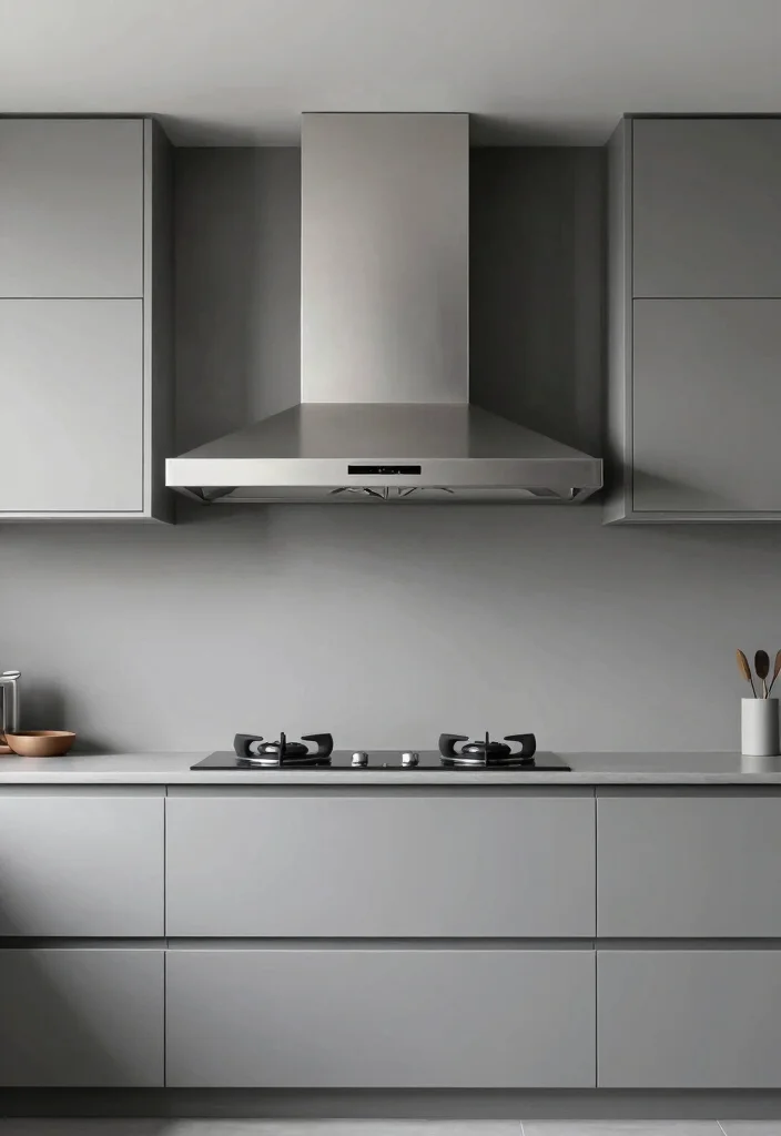 15 Kitchen Hoods Ideas That Become a Focal Point - 12. Modern Minimalist Approach 1