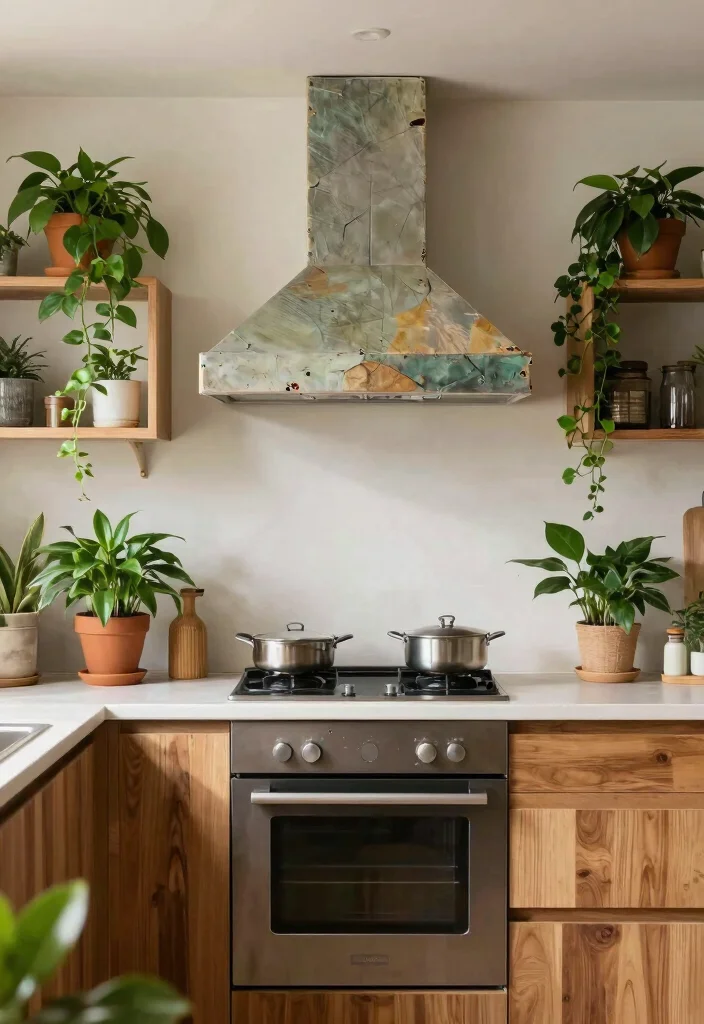 15 Kitchen Hoods Ideas That Become a Focal Point - 13. Eco-Friendly Design 1