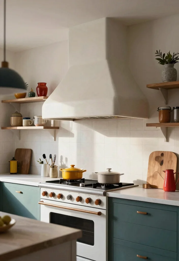 15 Kitchen Hoods Ideas That Become a Focal Point - 14. Artistic and Creative Touches 1