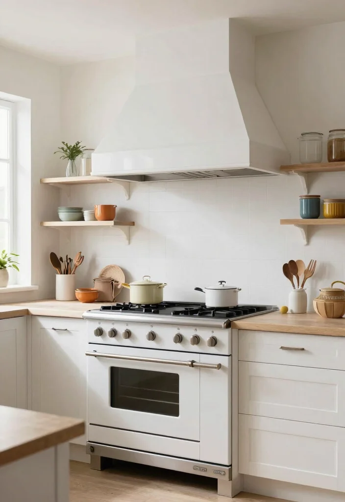 15 Kitchen Hoods Ideas That Become a Focal Point - 15. The Classic White Hood 1