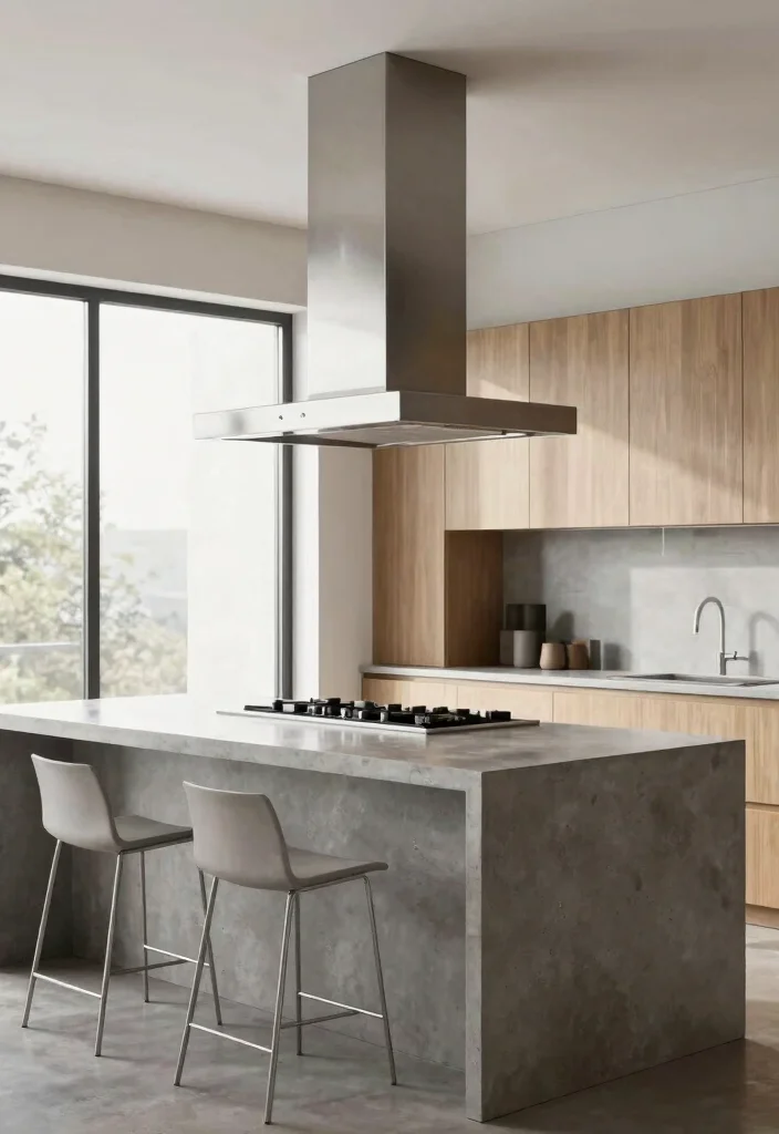 15 Kitchen Island Range Hood Ideas With Statement Design - 1. Sleek Metal Beauty 1