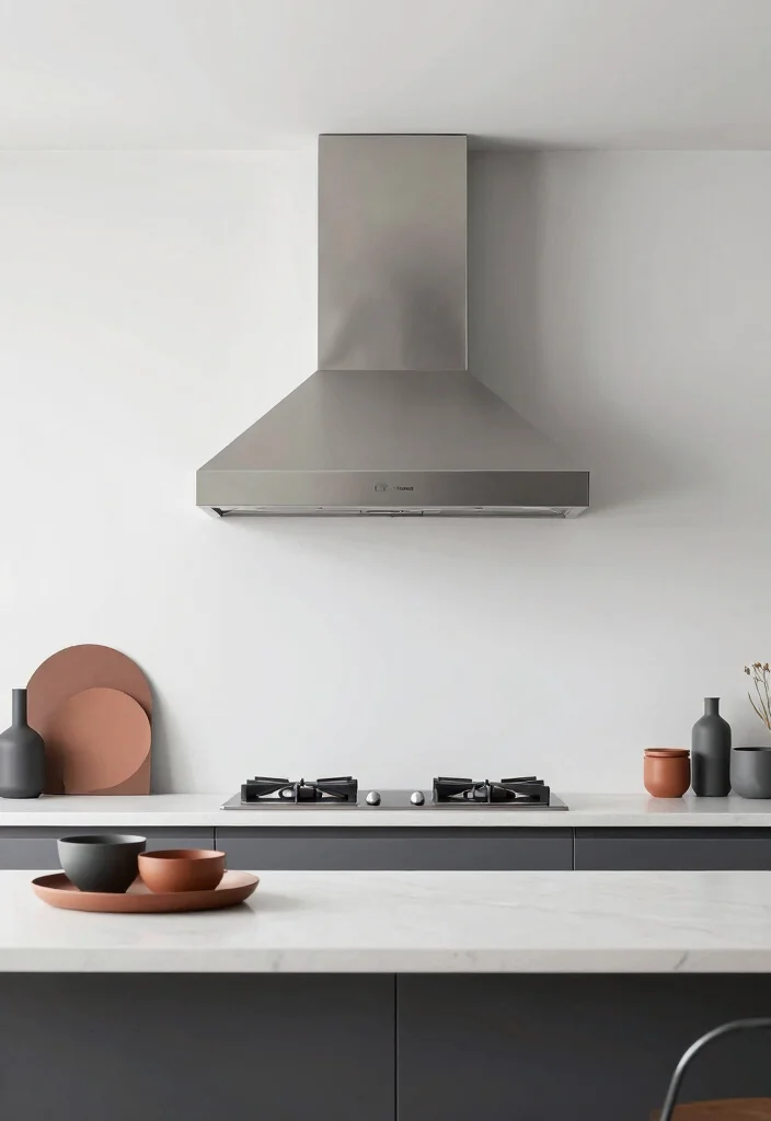 15 Kitchen Island Range Hood Ideas With Statement Design - 9. Geometric Patterns 1