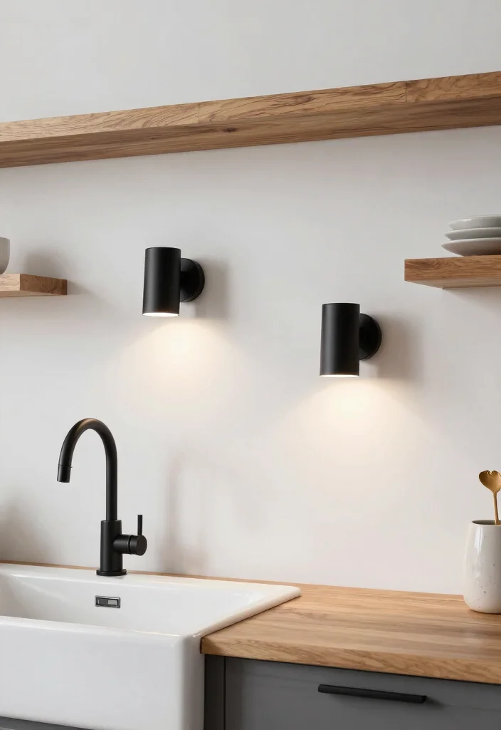 15 Kitchen Sconces Over Sink Ideas With Soft Glow - 10. Minimalist Modern Sconces 1
