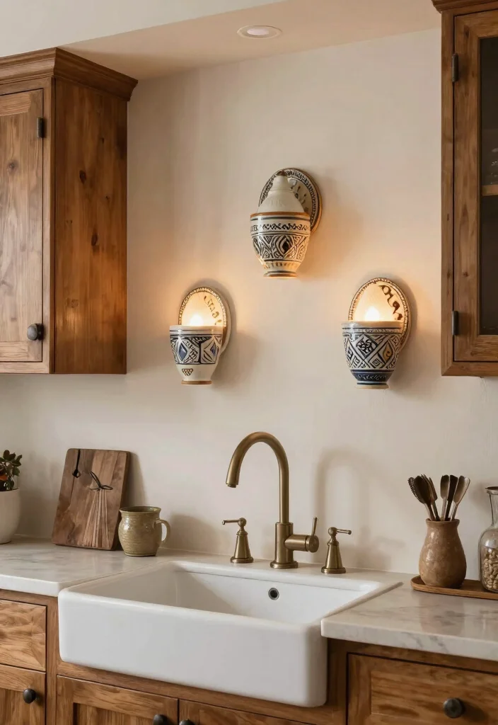 15 Kitchen Sconces Over Sink Ideas With Soft Glow - 13. Handmade Artisan Sconces 1