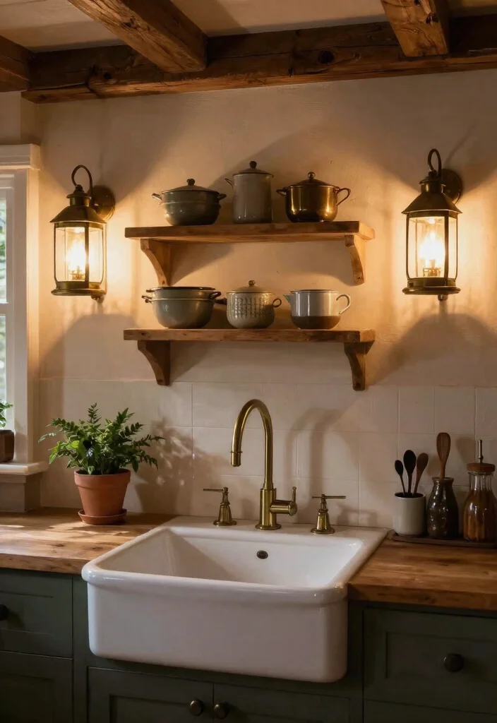 15 Kitchen Sconces Over Sink Ideas With Soft Glow - 2. Vintage Lantern Sconces 1