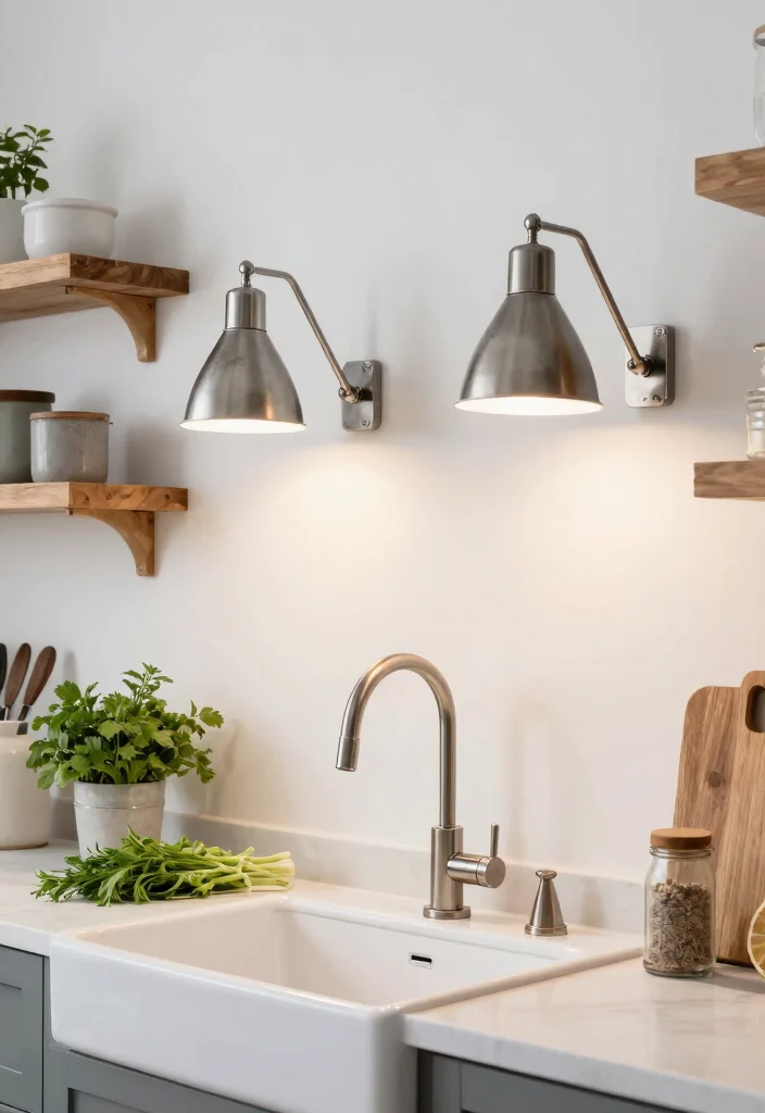 15 Kitchen Sconces Over Sink Ideas With Soft Glow - 6. Adjustable Swing Arm Sconces 1