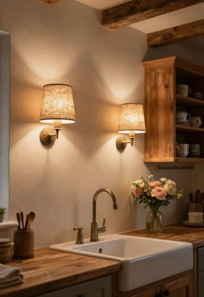 15 Kitchen Sconces Over Sink Ideas With Soft Glow - 8. Sconces with Decorative Shades 1