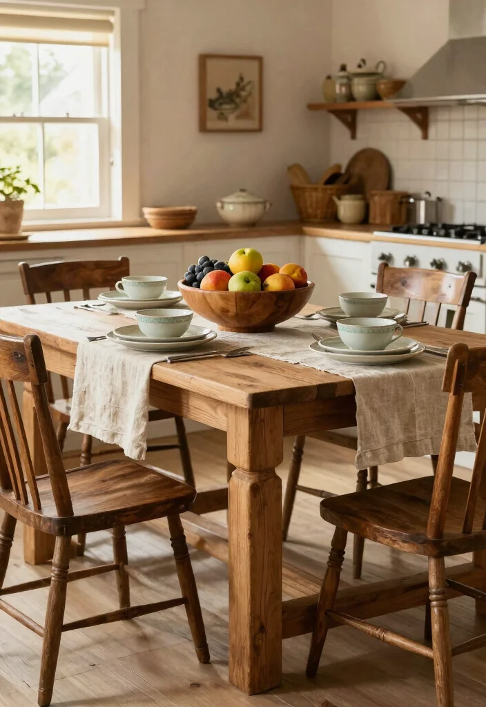 15 Oak Kitchen Table Ideas With Natural Warmth - 1. Classic Farmhouse Style 1
