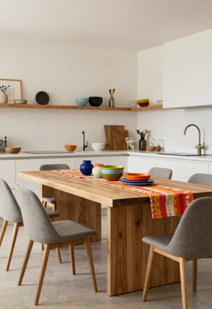 15 Oak Kitchen Table Ideas With Natural Warmth - 13. Modern Farmhouse Vibe 1