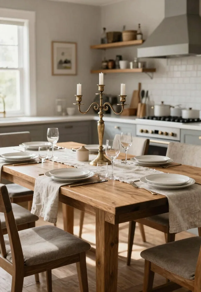 15 Oak Kitchen Table Ideas With Natural Warmth - 6. Farmhouse Chic 1