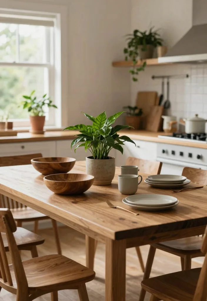 15 Oak Kitchen Table Ideas With Natural Warmth - 9. Blend with Nature 1