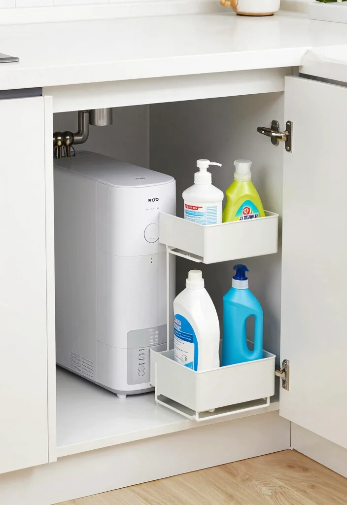 15 RO Water Purifier in Kitchen Cabinet Ideas With Smart Placement - 1. Under-Sink Secret 1