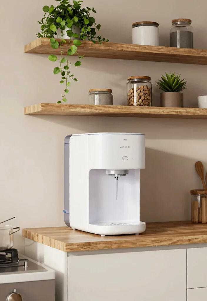 15 RO Water Purifier in Kitchen Cabinet Ideas With Smart Placement - 4. Floating Shelf Display 1