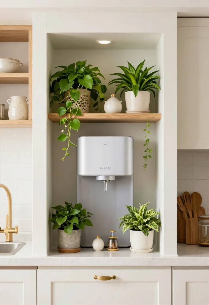 15 RO Water Purifier in Kitchen Cabinet Ideas With Smart Placement - 9. Decorative Niche 1