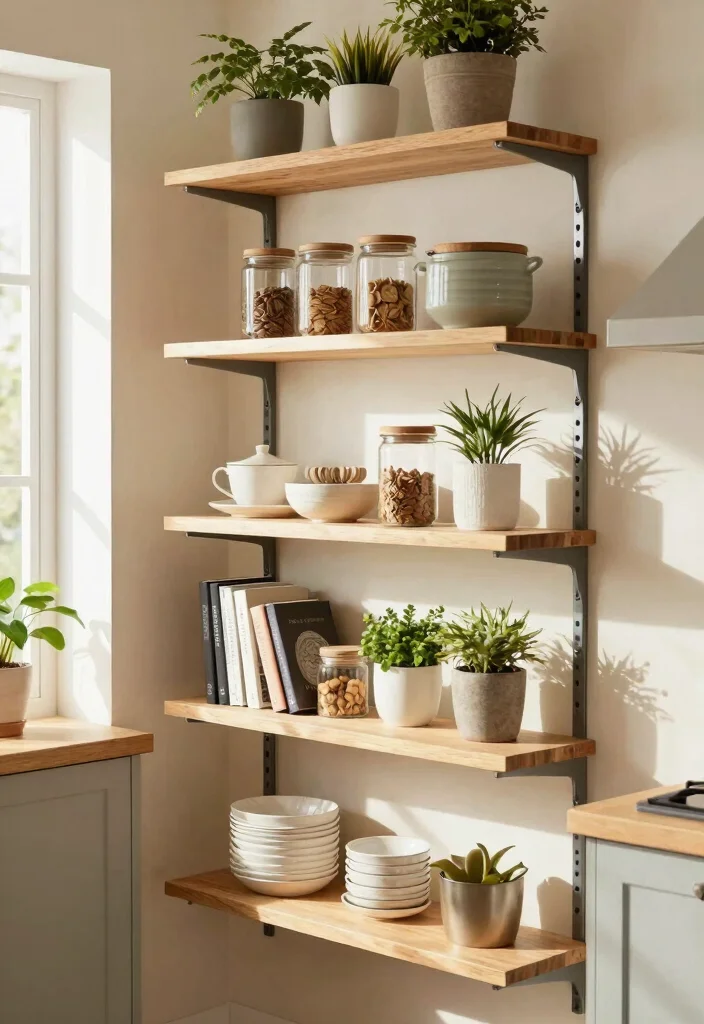 15 Tiny Kitchen Storage Ideas That Work Wonders - 1. Vertical Shelving Units 1