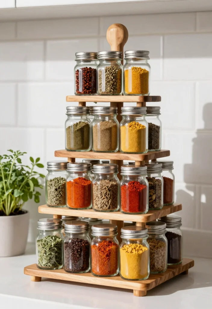 15 Tiny Kitchen Storage Ideas That Work Wonders - 13. Tiered Spice Racks 1