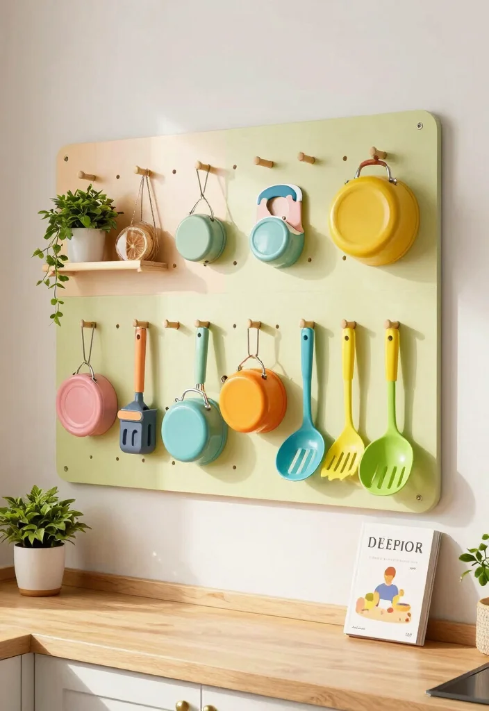 15 Tiny Kitchen Storage Ideas That Work Wonders - 7. Hooks and Pegboards 1