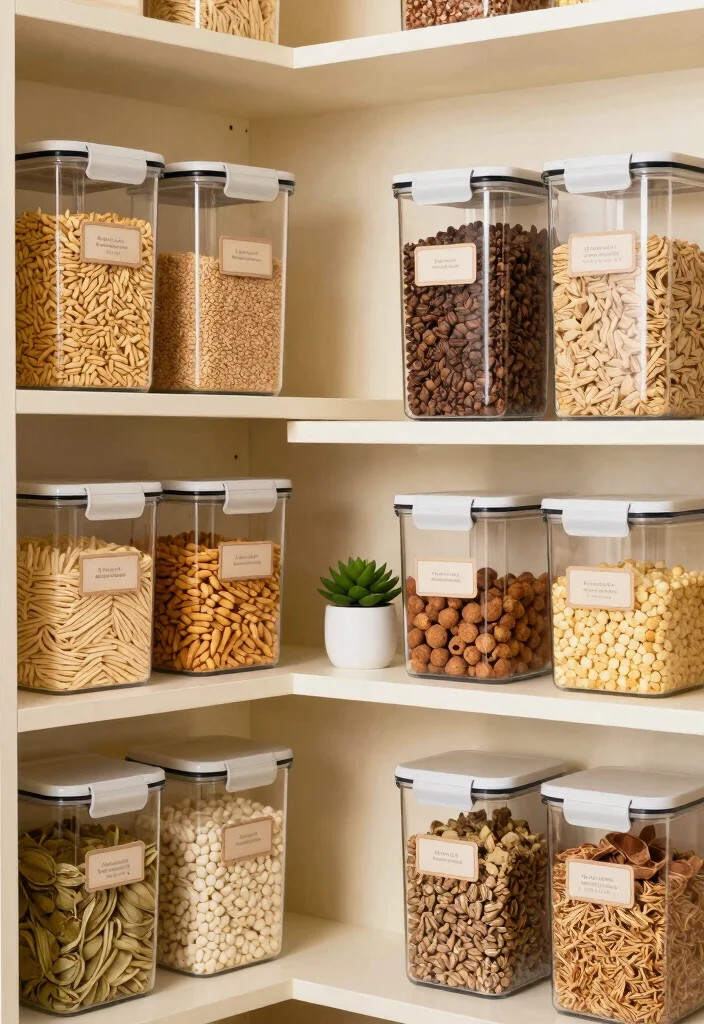15 Tiny Kitchen Storage Ideas That Work Wonders - 9. Clear Storage Containers 1