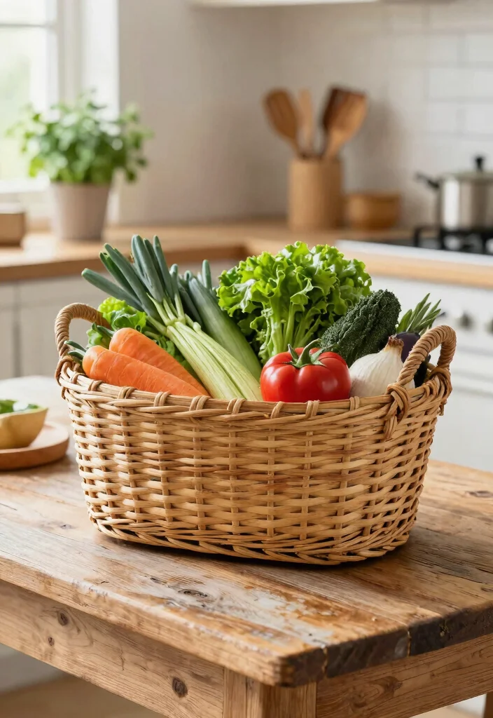 15 Vegetable Baskets for Kitchen Ideas That Look Cute & Practical - 12. Caddy-Style Baskets 1