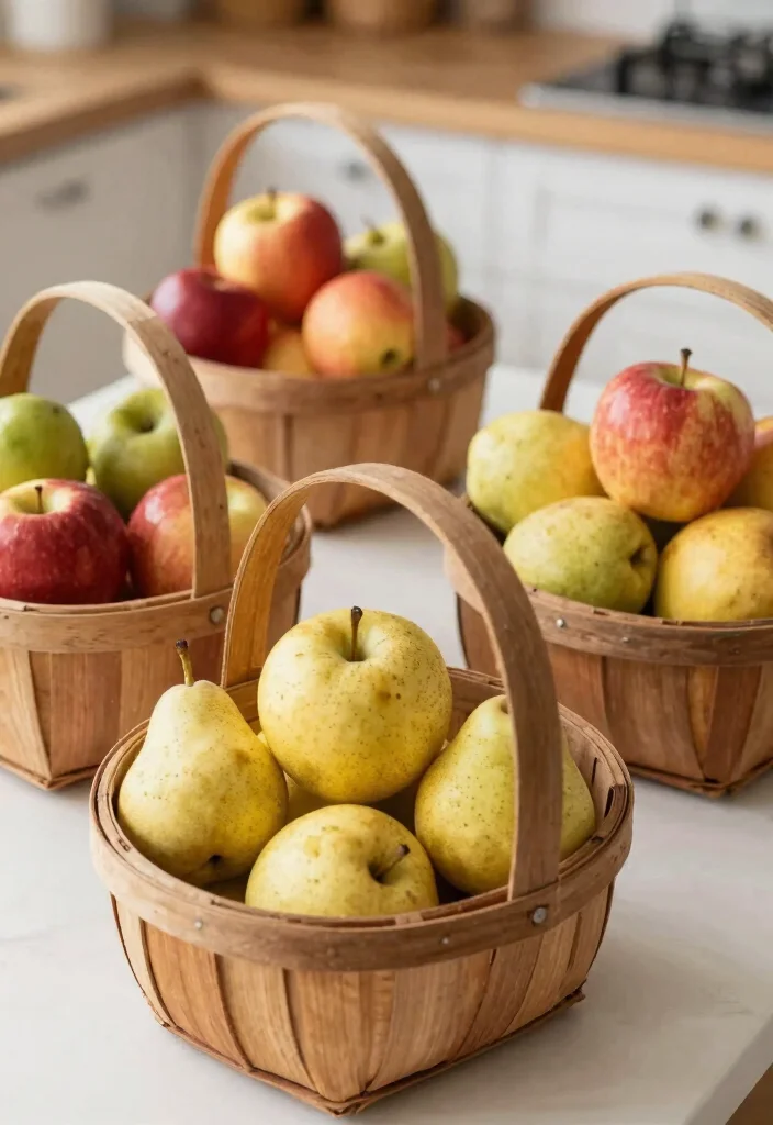 15 Vegetable Baskets for Kitchen Ideas That Look Cute & Practical - 6. Wooden Fruit Baskets 1