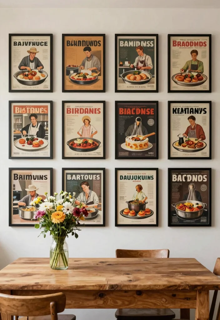 15 Wall Art for Kitchen Ideas That Feel Inviting - 12. Vintage Magazine Covers 1