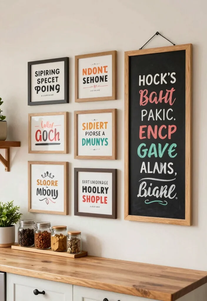 15 Wall Art for Kitchen Ideas That Feel Inviting - 2. Inspirational Kitchen Quotes 1