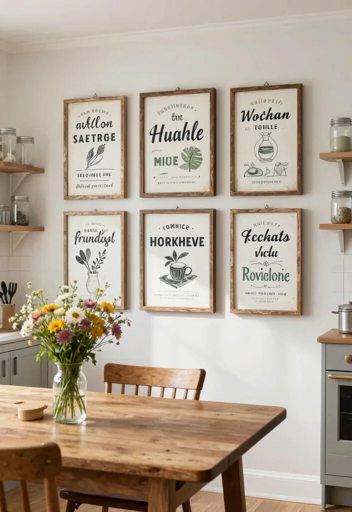 15 Wall Art for Kitchen Ideas That Feel Inviting - 3. Vintage Farmhouse Signs 1