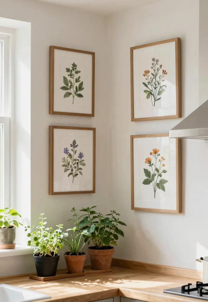 15 Wall Art for Kitchen Ideas That Feel Inviting - 4. Botanical Prints 1
