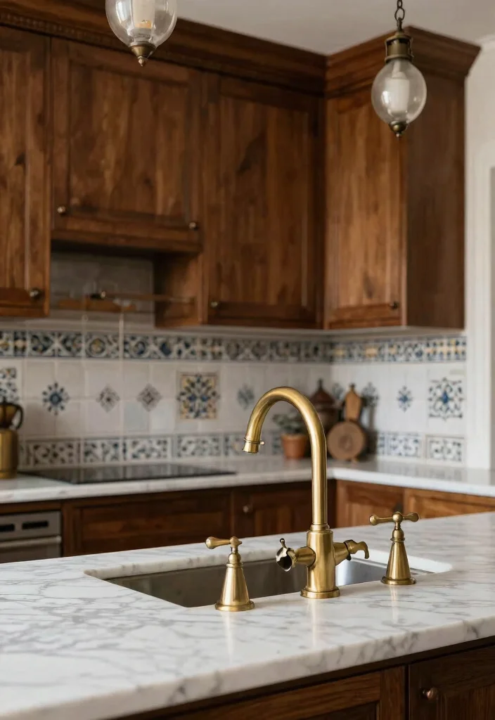 16 Antique Brass Kitchen Faucet Ideas With Vintage Charm - 8. Traditional Elegance 1
