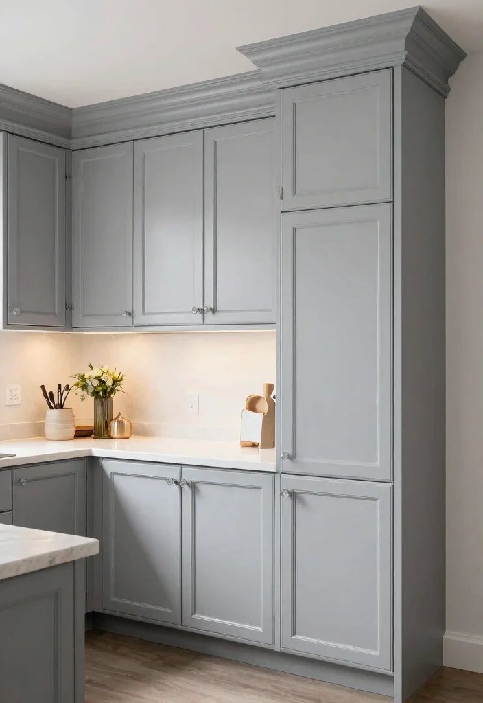 16 Kitchen Shaker Cabinets Ideas With Timeless Style - 10. Shaker Cabinets with Decorative Molding 1