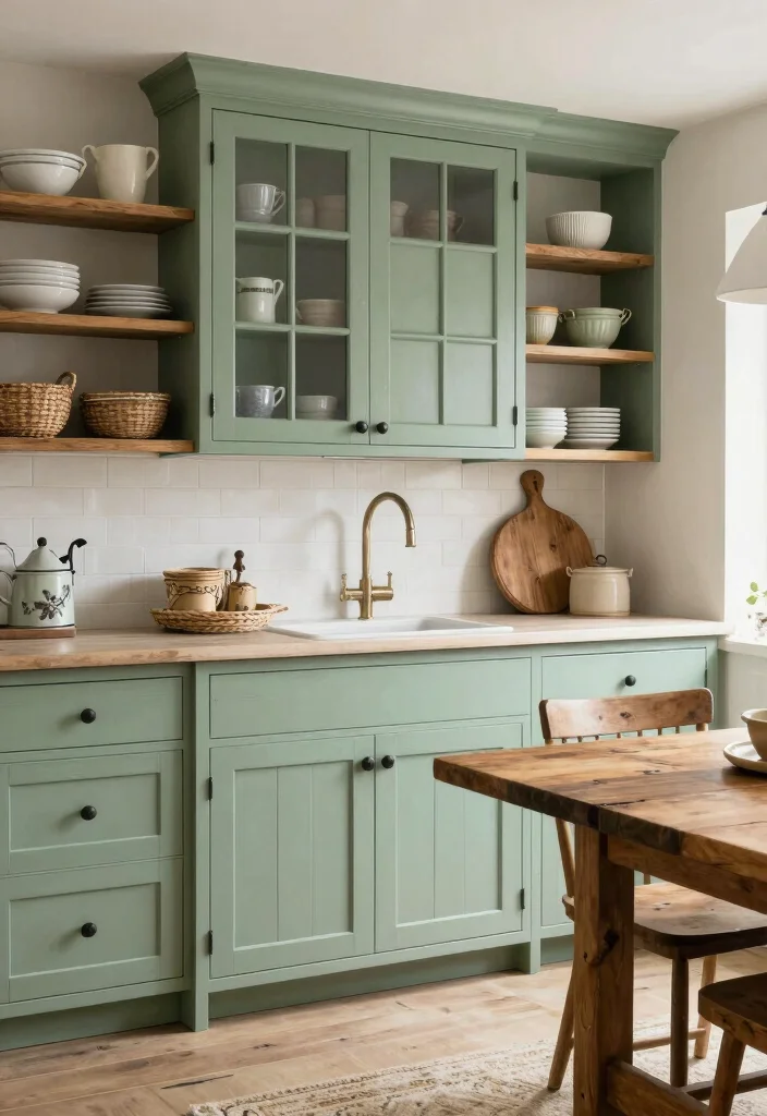 16 Kitchen Shaker Cabinets Ideas With Timeless Style - 11. Farmhouse Chic Shaker Cabinets 1