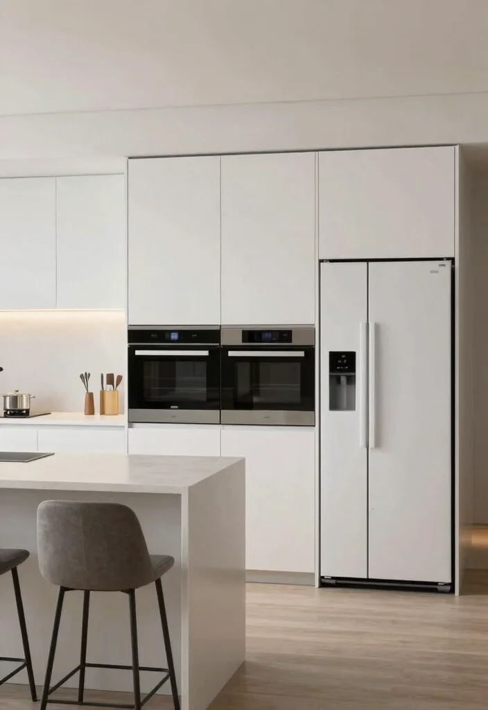 16 Kitchen Shaker Cabinets Ideas With Timeless Style - 12. Shaker Cabinets with Integrated Appliances 1