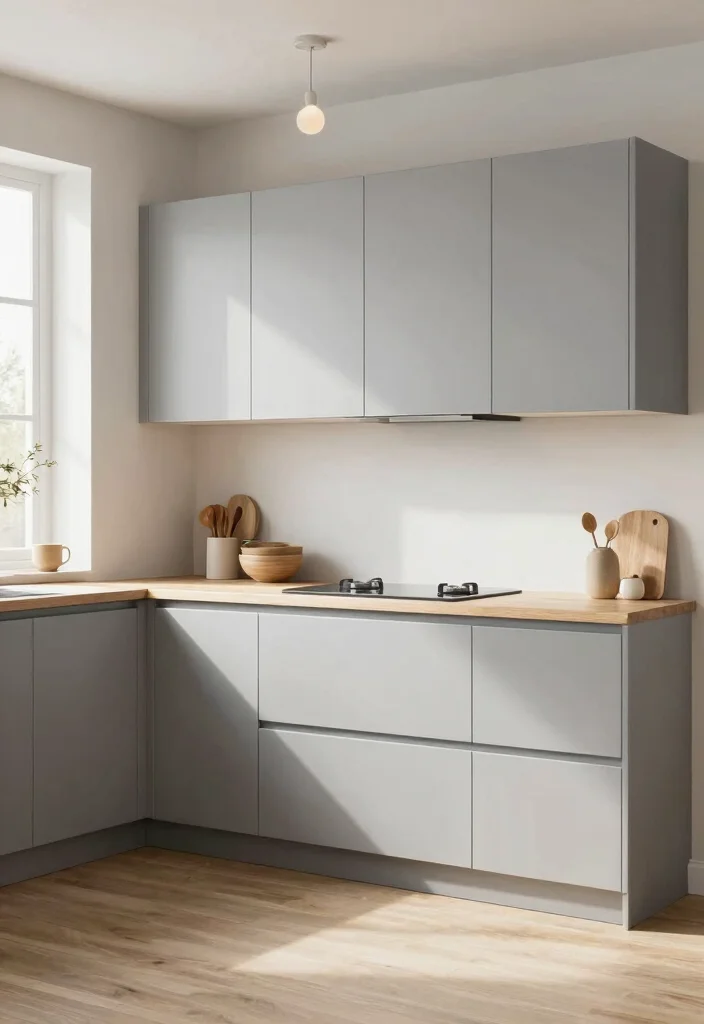 16 Kitchen Shaker Cabinets Ideas With Timeless Style - 13. Minimalist Shaker Cabinets 1