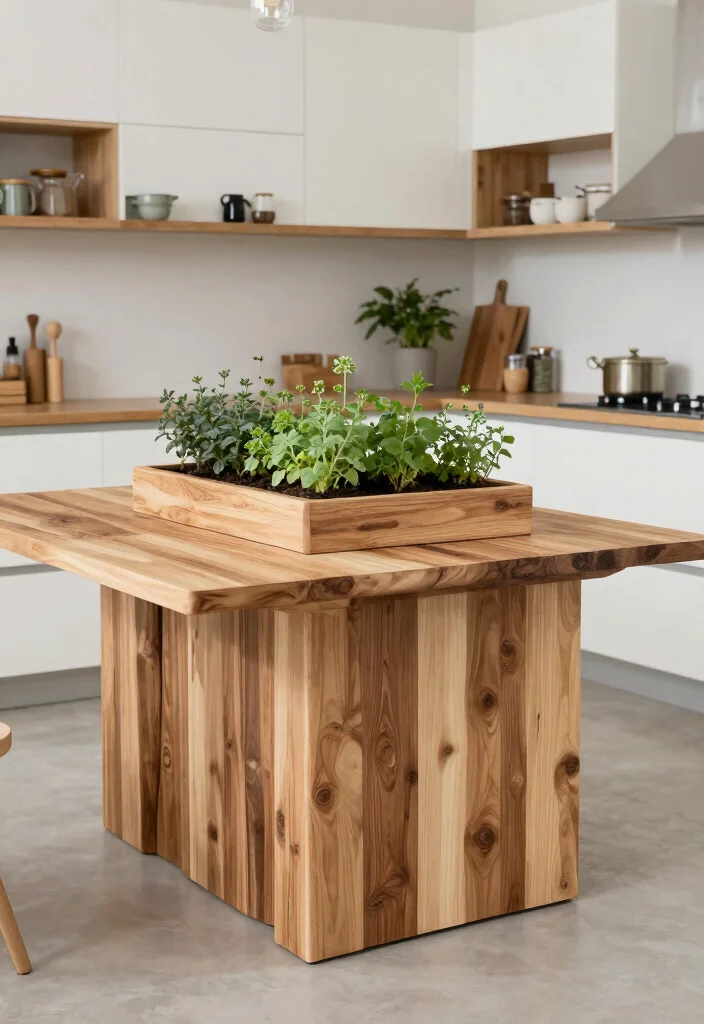 16 Kitchen Table Island Ideas That Combine Style & Function - 15. Eco-friendly Island Solutions 1