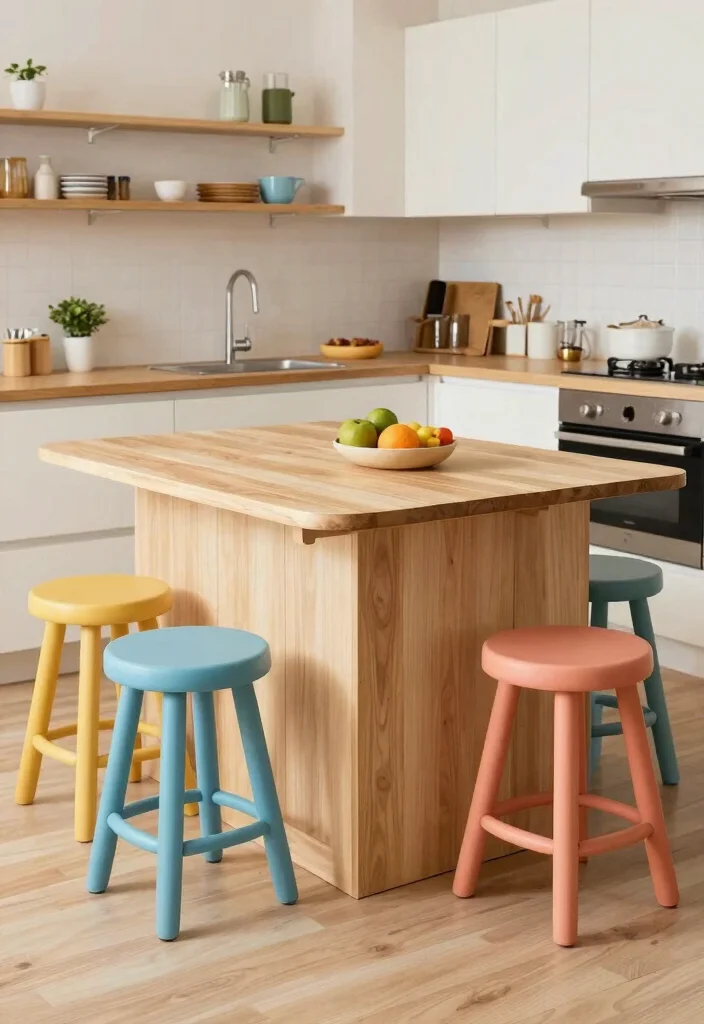 16 Kitchen Table Island Ideas That Combine Style & Function - 5. Versatile Drop-Leaf Design 1