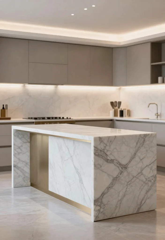 16 Kitchen Table Island Ideas That Combine Style & Function - 7. Elegant Marble Accents 1