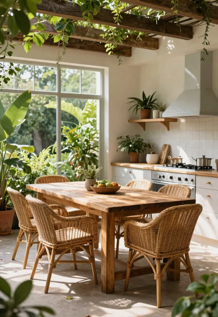16 Kitchen Tables and Chairs Ideas With Perfect Pairing - 8. Outdoor Inspirations: Embracing Nature 1