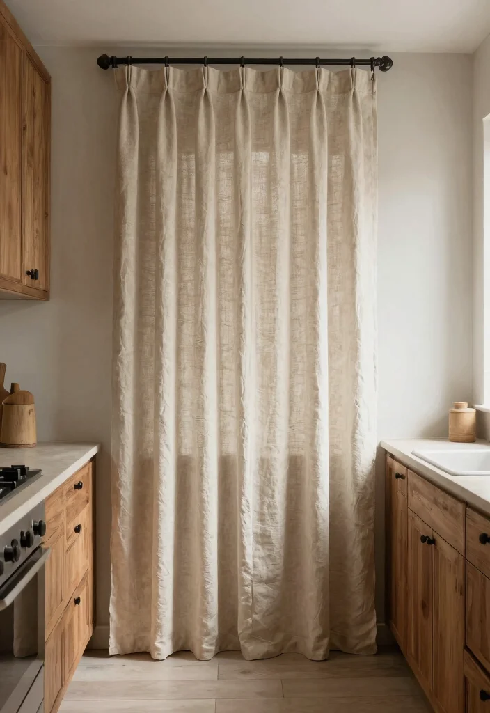 16 Kitchen Window Curtains Over Sink Ideas With Charming Detail - 11. Neutral Earth Tones 1