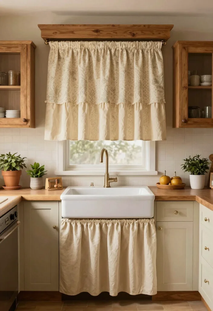 16 Kitchen Window Curtains Over Sink Ideas With Charming Detail - 7. Tiered Curtains for Depth 1