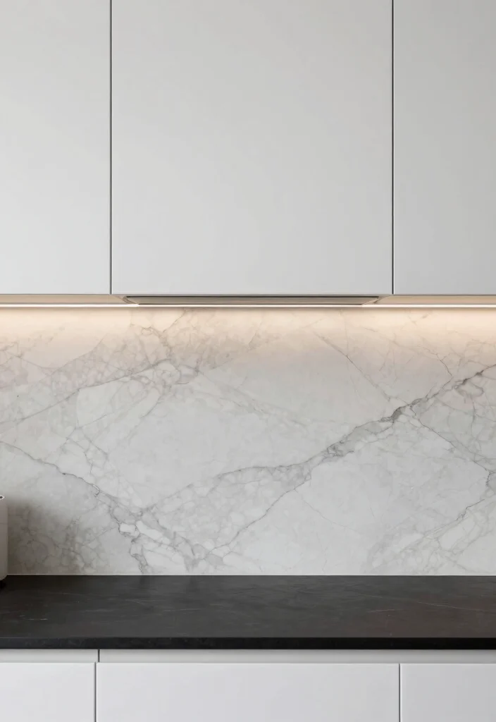 16 Marble Kitchen Backsplash Ideas With Luxe Finish - 11. Textured Marble for Added Depth 1