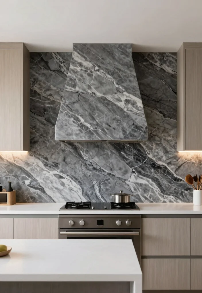 16 Marble Kitchen Backsplash Ideas With Luxe Finish - 7. Accent Walls: Making a Statement 1