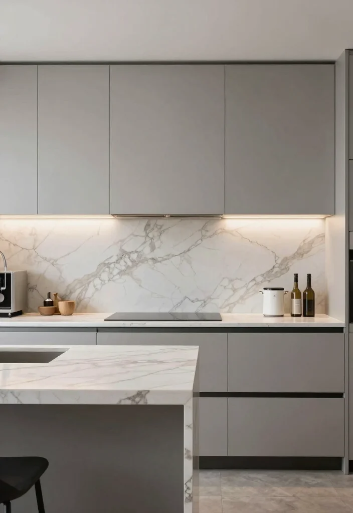 16 Marble Kitchen Backsplash Ideas With Luxe Finish - 9. Veined Marble for Visual Drama 1