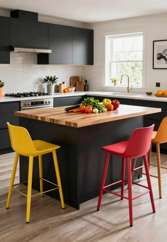 16 Mobile Kitchen Island Ideas With Flexible Function - 3. Adjustable Height Island 1