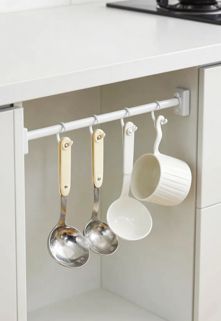 16 Organize Kitchen Drawers Ideas That Simplify Cooking - 10. Drawer Hooks for Utensils 1
