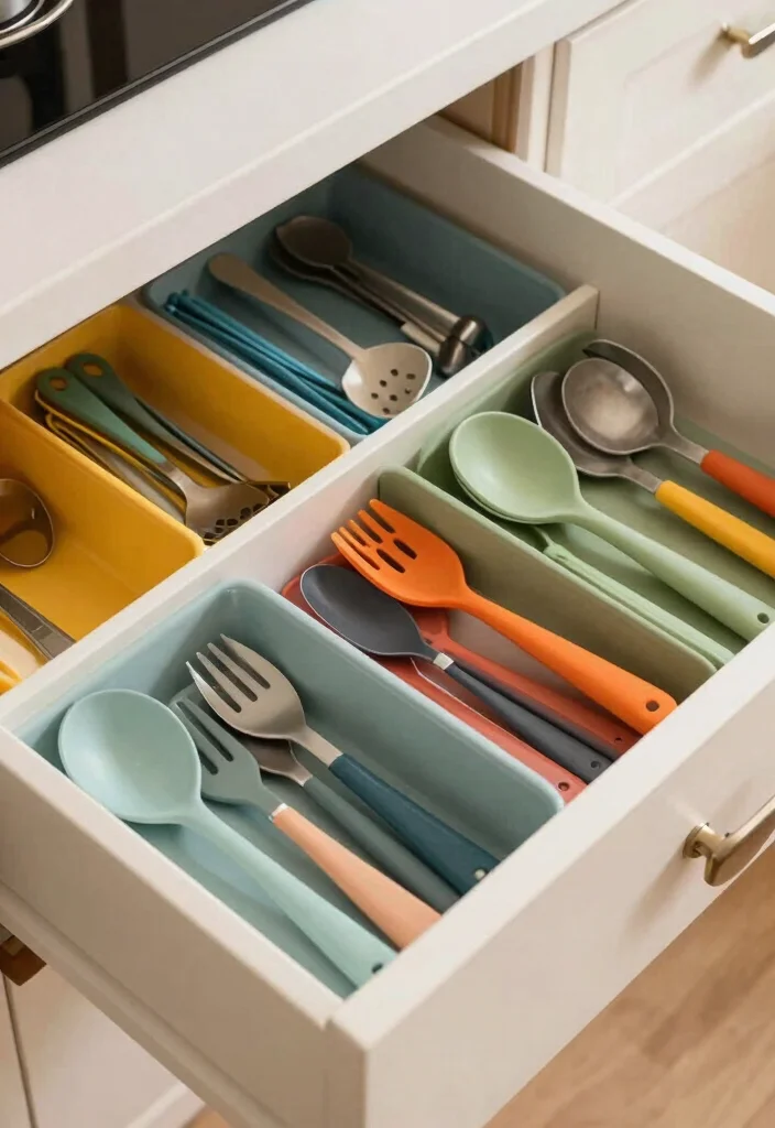 16 Organize Kitchen Drawers Ideas That Simplify Cooking - 15. Color-Coded Organization 1