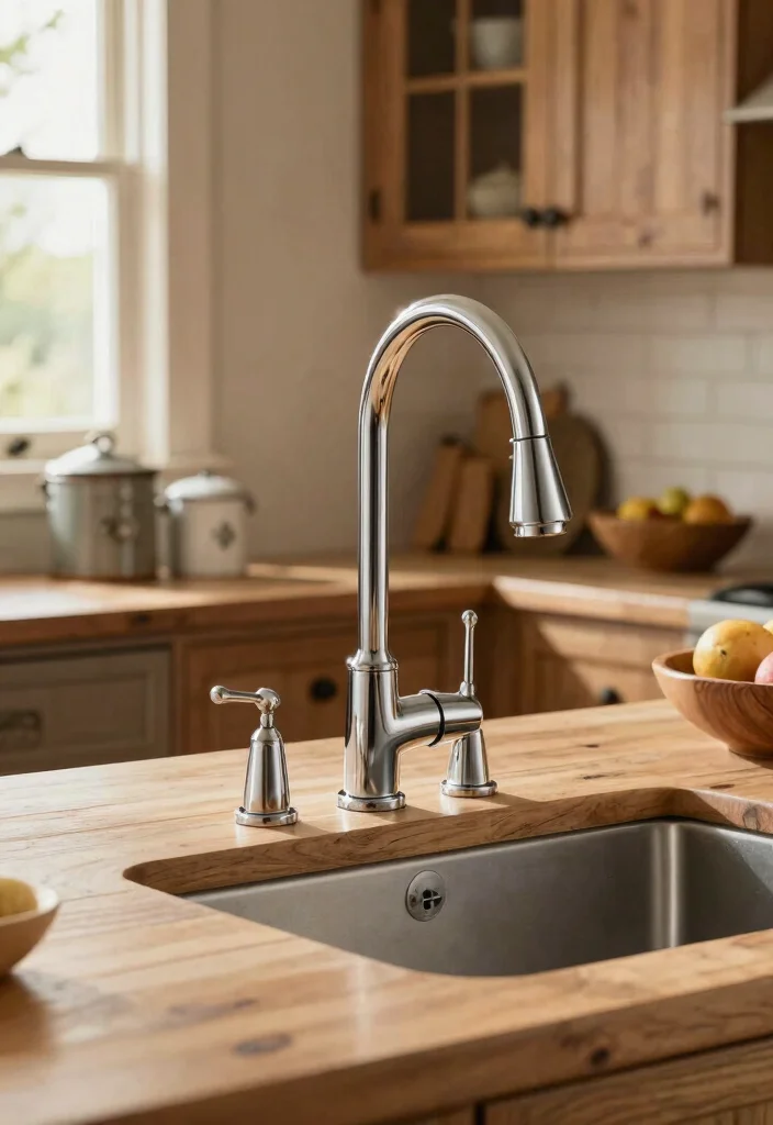 16 Vintage Kitchen Faucet Ideas With Classic Appeal - 1. The Classic Bridge Faucet 1