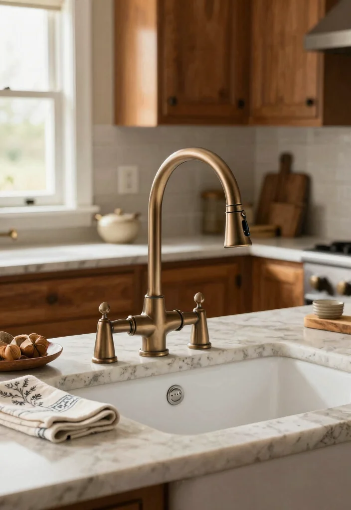 16 Vintage Kitchen Faucet Ideas With Classic Appeal - 12. Rustic Farmhouse Sink Faucets 1