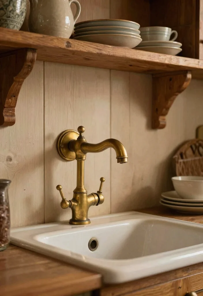 16 Vintage Kitchen Faucet Ideas With Classic Appeal - 2. Vintage Wall-Mounted Faucets 1